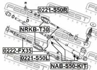 Тяга рулев. Nissan Infiniti FX35/FX45 S50 2002, 0222FX35 FEBEST 0222-FX35