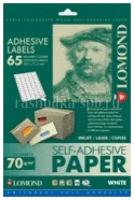 Самоклеющаяся бумага 70г/м2 Lomond универсальная для этикеток, 65 делений A4 (50 листов) (2100215)