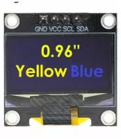 OLED дисплей 128x64 0.96 дюймов, I2C, монохромный синий/желтый