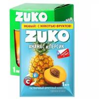 Растворимый напиток со вкусом ананаса и персика ZUKO (блок 12шт по 25гр)