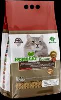 Древесный комкующийся наполнитель Homecat Ecoline для кошачьих туалетов, 12 л/4 кг
