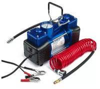 Автомобильный компрессор 2-поршневой в кейсе с набором инструментов маякавто АС 625МА 60 л/мин синий