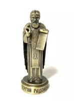 Преподобный Сергий Радонежский. Фигура металлическая, высота 8 см, цвет бронза