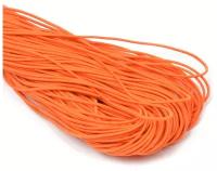 Резинка TBY шляпная (шнур круглый) цв. F157 оранжевый 2мм рул.100м