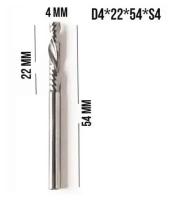 Фреза компрессионная однозаходная для чпу фрезера станка 4 мм для дерева лдсп мдф
