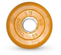 0.75 кг диск (блин) MB Barbell (желтый) 26 мм