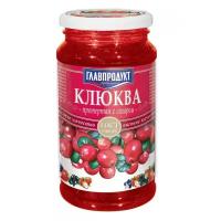 Протертая клюква Главпродукт с сахаром, банка, 550 г