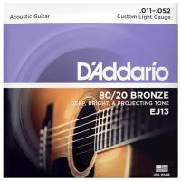 Набор струн D'Addario Custom Light Set EJ13 80/20 Bronze, 1 уп
