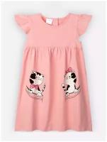 Платье для девочки HappyFox, HFLUN11114 размер 98, цвет розовый