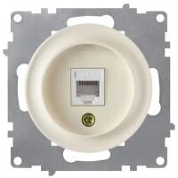 Розетка компьютерная RJ-45 OneKeyElectro, цвет бежевый 1E20701301 2172793