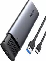 UGREEN CM400 (10903) USB-C to M.2 NGFF 5G Enclosure USB-A to USB-C Cable 50cm - Space Gray 10903_Бокс внешний для жесткого диска UGREEN CM400 (10903)