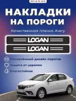 Накладки на пороги RENAULT LOGAN (комплект 4 шт) пленка AVERY США