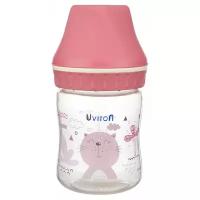 Uviton Бутылочка с широким горлышком, 125мл, с рождения, розовый