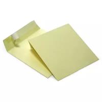 Конверт из цветной бумаги квадратный (160*160) кремовый.100 шт