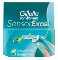 Сменные кассеты Gillette for Women Sensor Excel, 2 лезвия, 5 шт