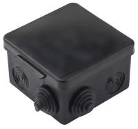 Коробка распаячная КМР-030-031 80х80х50 7 мембранных вводов IP54 с крышкой черная EKF