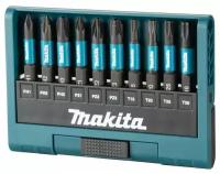 Набор бит Makita Impact Black 50 мм 10 шт.(PH1,PH2,PH3,PZ1,PZ2,PZ3,T15,T20,T25,T30)