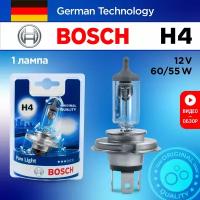 Лампа автомобильная галогенная H4 Bosch Pure Light Standart 12V 60/55W для дальнего или ближнего света 1 шт