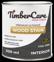 Масло для дерева и мебели TimberCare Wood Stain, быстросохнущие масла для дерева, пропитка для дерева для внутренних работ, Угольная шахта 0.2 л