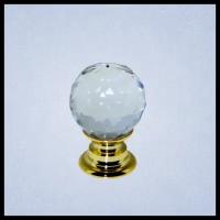 Мебельная ручка-кнопка с кристаллом