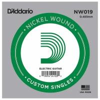 D'Addario NW019 - одиночная струна для электрогитары .019 обмотка никель