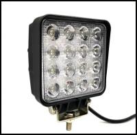 Светодиодная фара WL-148CF (ближн. свет, кв. мет. корп. 16 LED, 48W)