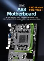 Материнская плата M-ATX A88, DDR3 до 16 ГБ, AMD сокет FM2/FM2+, для Athlon, A8/A10