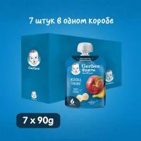 Пюре Gerber яблоко и банан, с 6 месяцев, 90 г, 7 шт