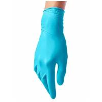 Перчатки медицинские Benovy, нитриловые, нестерильные неопудренные, текстурированные, голубые, размер XS, 50 пар./В упаковке шт: 100