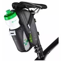Велосипедная водонепроницаемая сумка ROCKBROS с креплением под сиденье, с карманом для бутылки с водой, черная