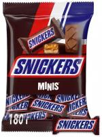 Конфеты Snickers Minis с карамелью, арахисом и нугой, пакет