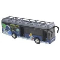 Автобус металлический Space Bus 20 см, инерционный, со светом и звуком