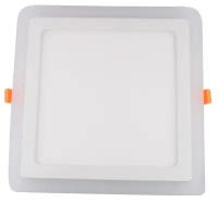 Светодиодный светильник панель-квадрат 120-6+3ВТ-220В - Цвет свечения: Белый (5600K)