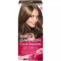 GARNIER Color Sensation стойкая крем-краска для волос, 6.0, Роскошный темно-русый, 110 мл
