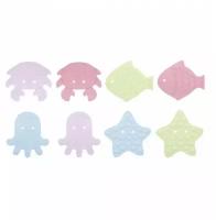 Мини-коврики детские противоскользящие для ванной SEA ANIMALS от ROXY-KIDS, 8 шт, цвета в ассортименте