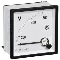Вольтметр аналоговый Э47 600В класс точности 1,5 72х72мм IEK