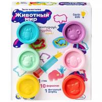 Тесто пластилин для детской лепки 6 цветов Genio Kids Животный мир TA2007