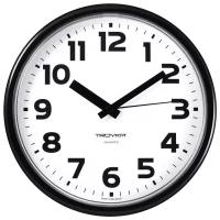 Часы настенные TROYKA 91900945, круг, белые, черная рамка, 23х23х4 см