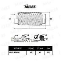 MILES Труба гофрированная универсальная 45X152
