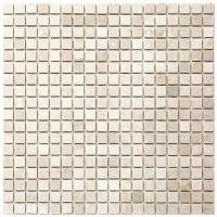 Мозаика Natural 4M025-15T-Crema-Marfil из матового мрамора размер 29.8х29.8 см чип 15x15 мм толщ. 4 мм площадь 0.089 м2 на сетке