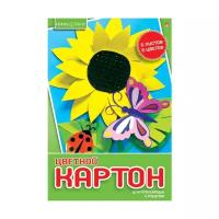 Набор цветного картона HOBBY TIME А4 (200 х 290 мм), 5 листов, 5 цветов 2 вида