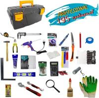 Набор инструментов для дома в кейсе / ящик строительный PROFFESIONAL / 195 предметов