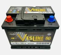 Аккумулятор автомобильный Vesline 60 Ач 480 A п. п. SMF L2 242х175х190