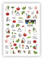 I am WOW Слайдер для ногтей водные наклейки маникюра декор на ногти для дизайна. 8 марта, цветочки, листочки, надписи