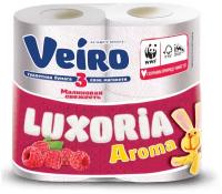 Туалетная бумага Veiro Luxoria Aroma Малиновая свежесть трехслойная 4 шт