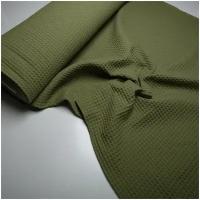 Вафельное полотно oops_tkani для полотенец, покрывал, халатов, 1м х 2,4м, плотность 300гр/мкв, цвет травяная