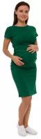 Платье Lunarable для беременных с коротким рукавом зеленый, размер 44(S)