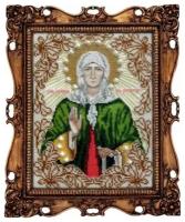 Набор для вышивания Вышиваем бисером, икона Святая Ксения Петербургская, 19х26 см, L-95