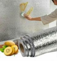 Алюминиевая самоклеющаяся фольга/фартук для кухни за плитой/обклейка кухонного гарнитура
