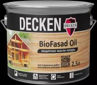 Защитное масло-лазурь Decken BioFasad Oil бесцветное 2,5 л